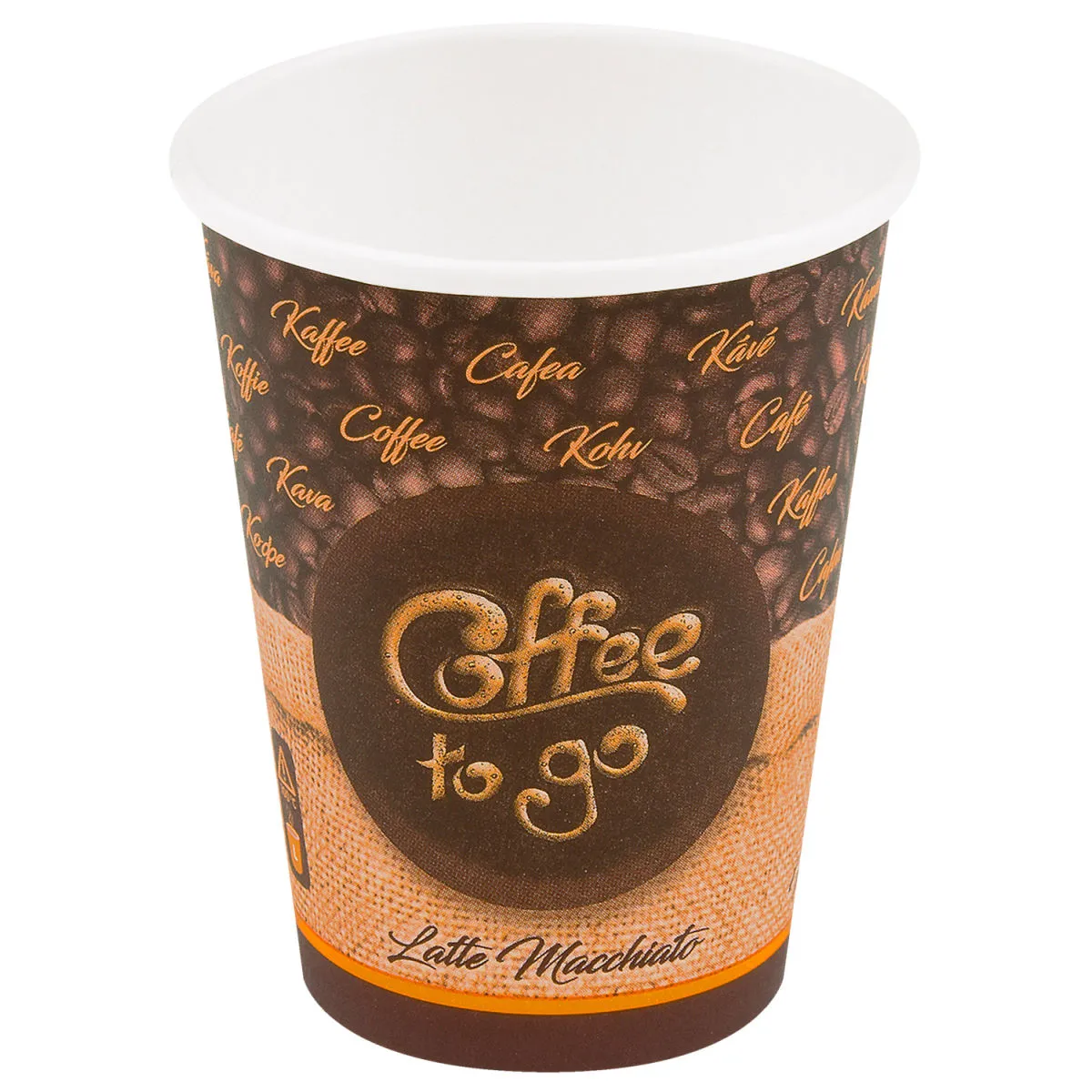50x WIMEX Bicchieri Take Away Caffè americano; 420 ml, 9x10.6 cm (ØxH); marrone; 50 pz. / Pacco