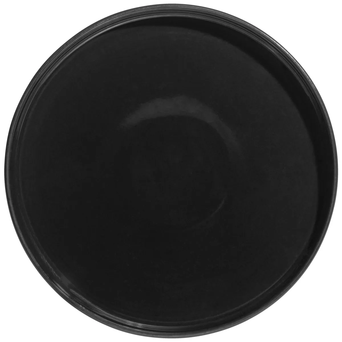 4x VEGA Piatto Skady con bordo basso; 20.5x2.5 cm (ØxH); nero; rotonda; 4 pz. / Pacco