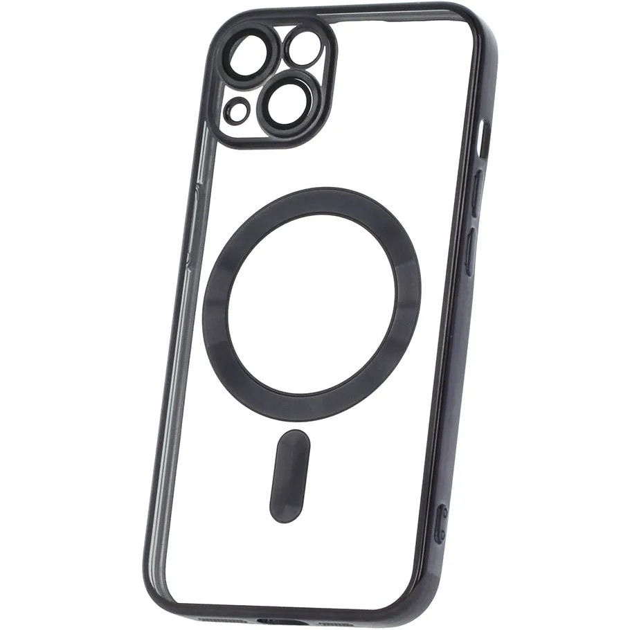 Custodia MagSafe per Samsung Galaxy A26 A266, OEM, Color Chrome Mag, Nera