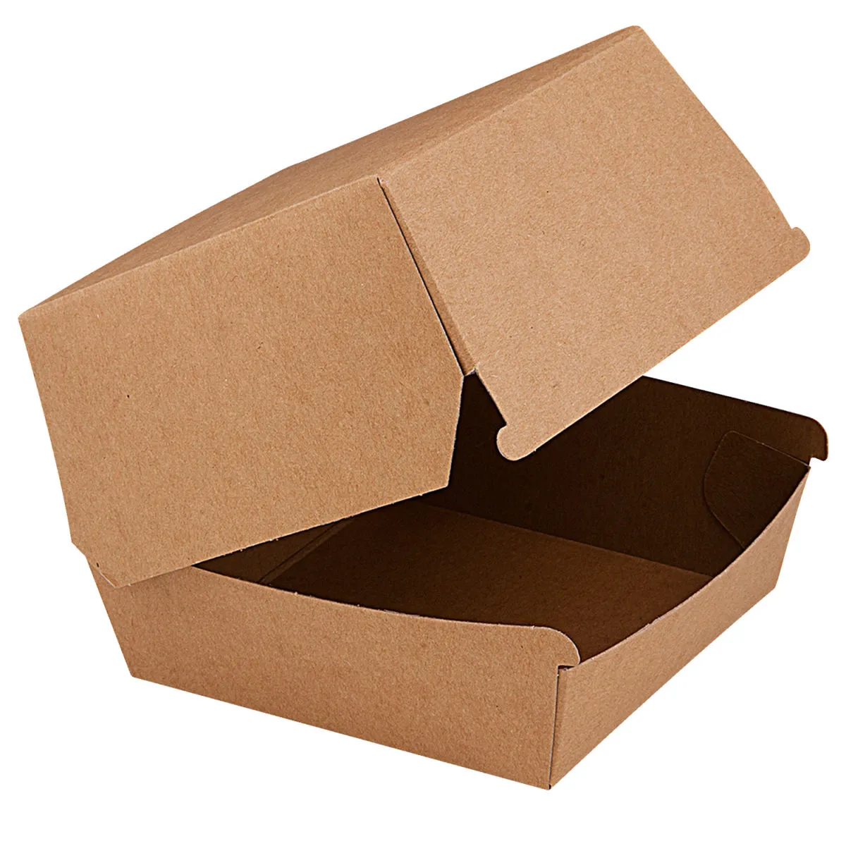 50x WIMEX Scatola per hamburger con protezione per il grasso; 11x11x9 cm (LxLxH); marrone; 50 pz. / Pacco