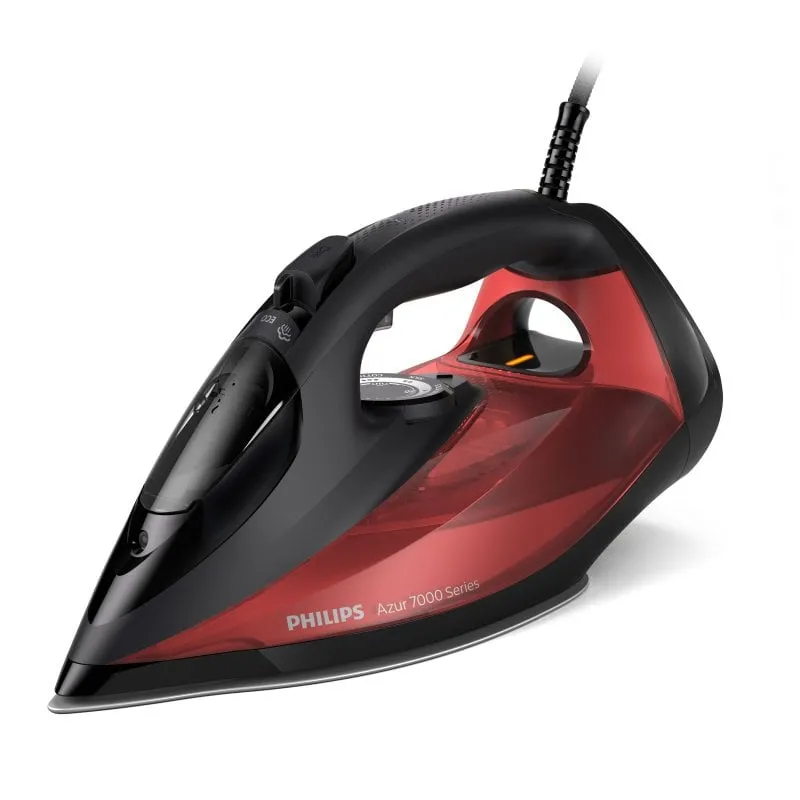 Philips 7000 series DST7022/40 ferro da stiro Ferro a vapore SteamGlide Plus 2800 W Nero, Rosso