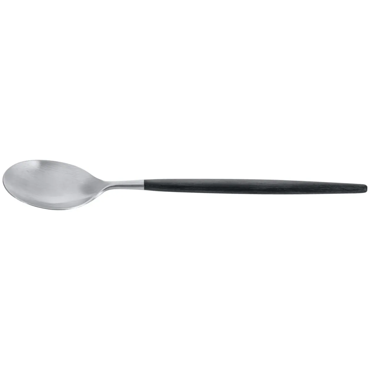 12x VEGA Cucchiaio da tavola Turin; 22.2 cm (L); acciaio inox/nero, manico nero; 12 pz. / Pacco