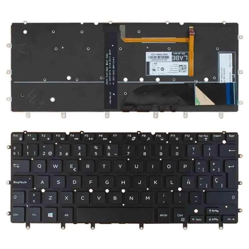 Tastiera portatile retroilluminata Dell Xps 13 9343 9350 7347 7348 Nera
