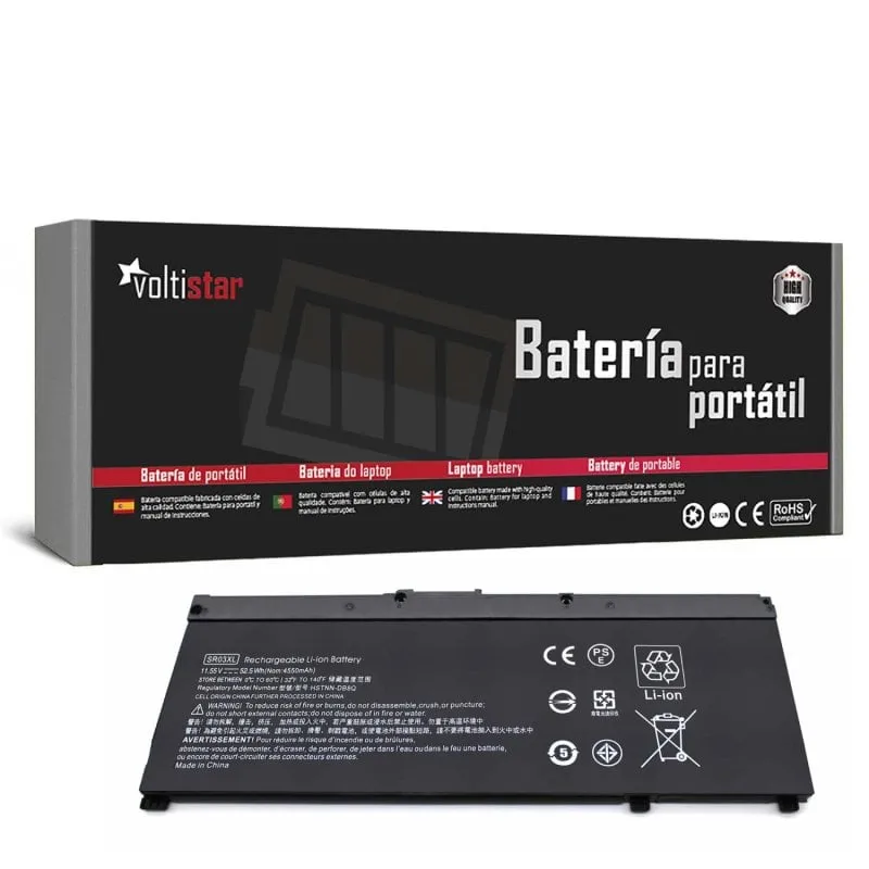 Batteria per portatile Hp Sr03xl Sr03052xl 11,55v