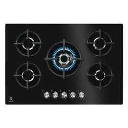Piano cottura gas 5 zone SERIE 600 KGG75372K Gas on Glass Black (75cm)