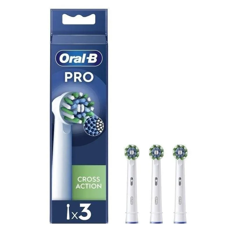Testine di Ricambio Oral-B CrossAction 3 Unità Indicatore Usura Nero