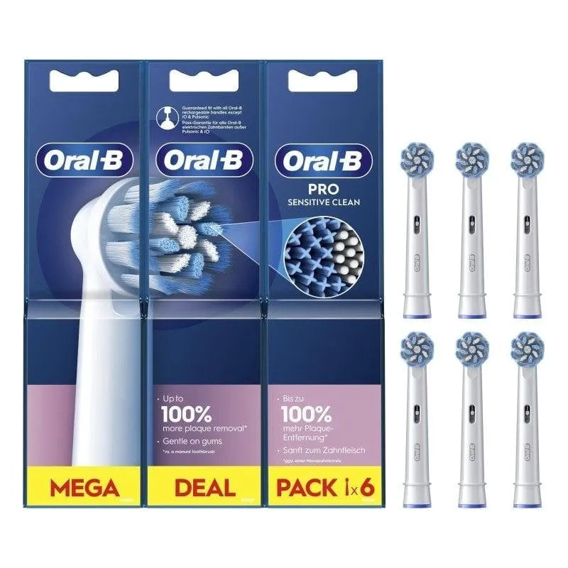 Testine di Ricambio Oral-B CrossAction Pulizia Profonda 6 Unità Colore Bianco