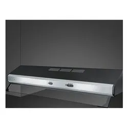 Cappa incasso (89,8cm) con frontalino a vista UNIVERSALE Inox e Nero KSEC91XE3