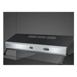 Cappa incasso (59,8cm) con frontalino a vista UNIVERSALE Inox e Nero KSEC61XE3