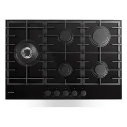 Piano cottura gas 5 zone CRYSTAL PC75 Black (75cm)