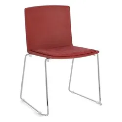 GIULIA Sedia Cromo e Rosso