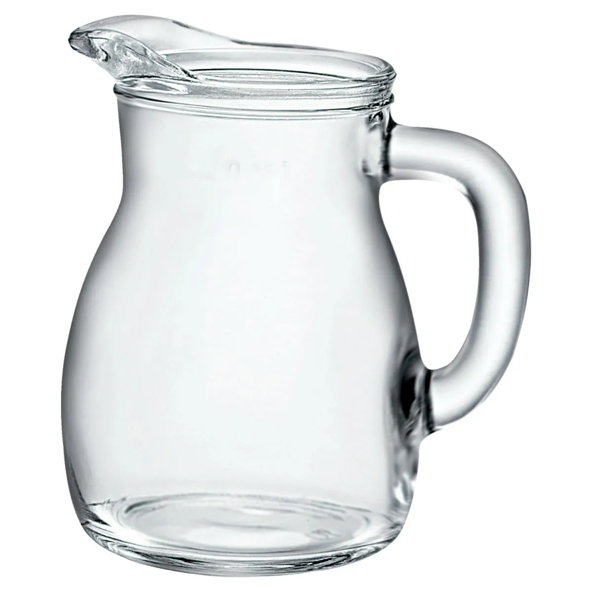 12x Bormioli Rocco Brocca in vetro Bistrot; 300 ml, 6.2x11.7 cm (ØxH); trasparente; rotonda; 0.25 l Segno di riempimento, 12 pz. / Pacco