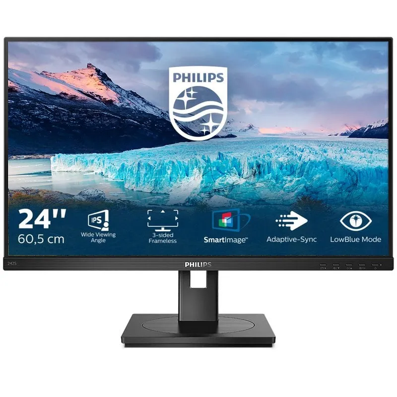 Philips S Line 242S1AE/00 LED display 60,5 cm (23.8") 1920 x 1080 Pixel Full HD Nero