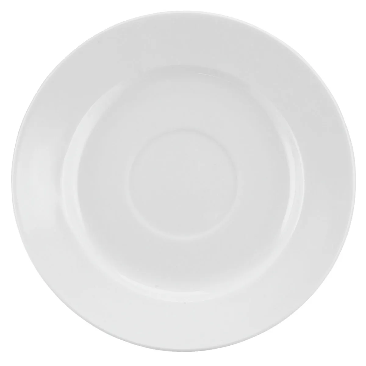 6x PULSIVA Piattino tazza tè / cappuccino / consommè Rondon; 15.8 cm (Ø); bianco; rotonda; 6 pz. / Pacco