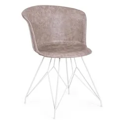 LOFT Sedia Bianco e Beige vintage
