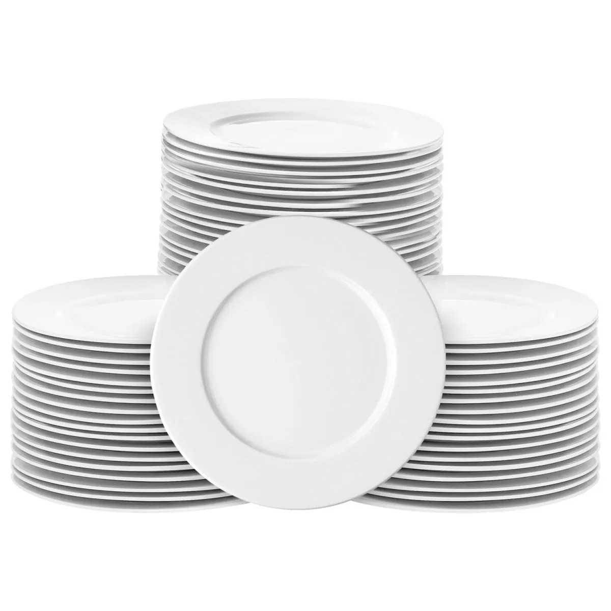 50x PULSIVA Set piatti Super Pack piani, 50 pezzi; 27 cm (Ø); bianco; 50 pz. / Pacco