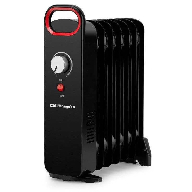 Radiatore a Olio Orbegozo RO 1030 1000W 7 Elementi Nero Compatto Silenzioso