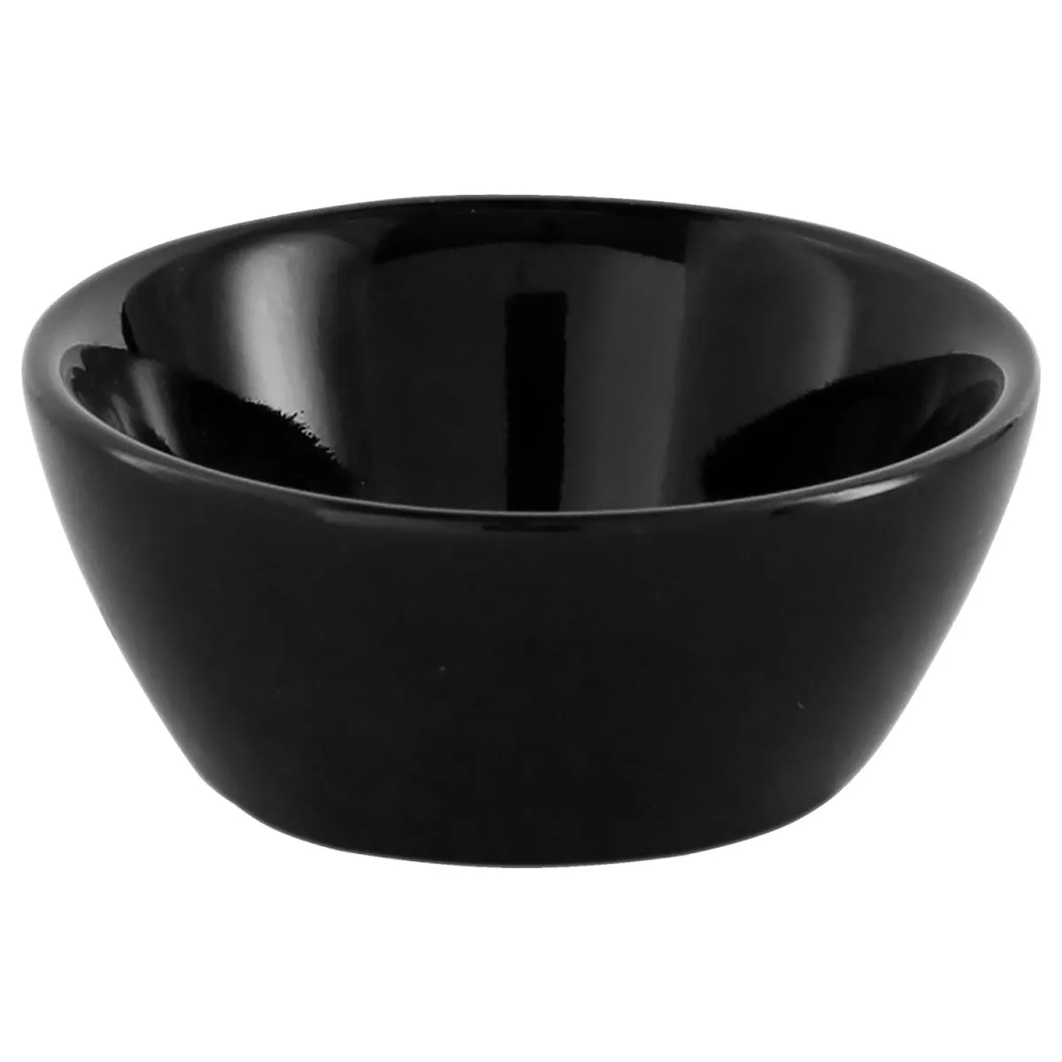 12x VEGA Mini ciotolina Curve; 58 ml, 7x3 cm (ØxH); nero; rotonda; 12 pz. / Pacco