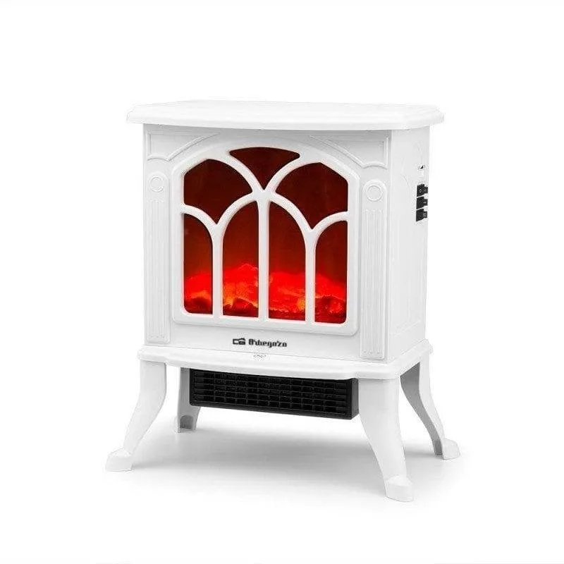 Caminetto elettrico Orbegozo CM 9021 1500W Pavimento effetto fiamma reale bianco