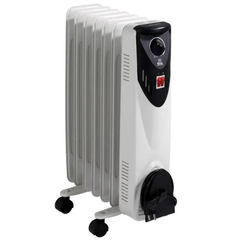 FM BR-15 Radiatore a basso olio 7 Elementi 1500W Bianco