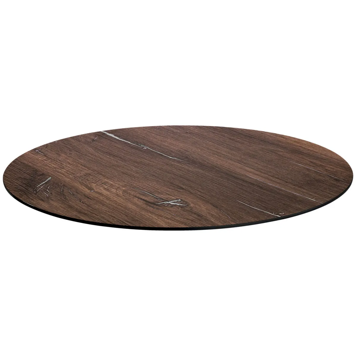 VEGA Piano per tavolo da esterno in HPL Lift rotondo; 80 cm (Ø); marrone scuro; rotonda