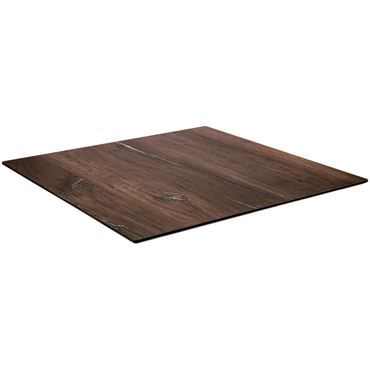 VEGA Piano per tavolo da esterno in HPL Lift quadrato; 80x80 cm (LxL); marrone scuro; quadrata