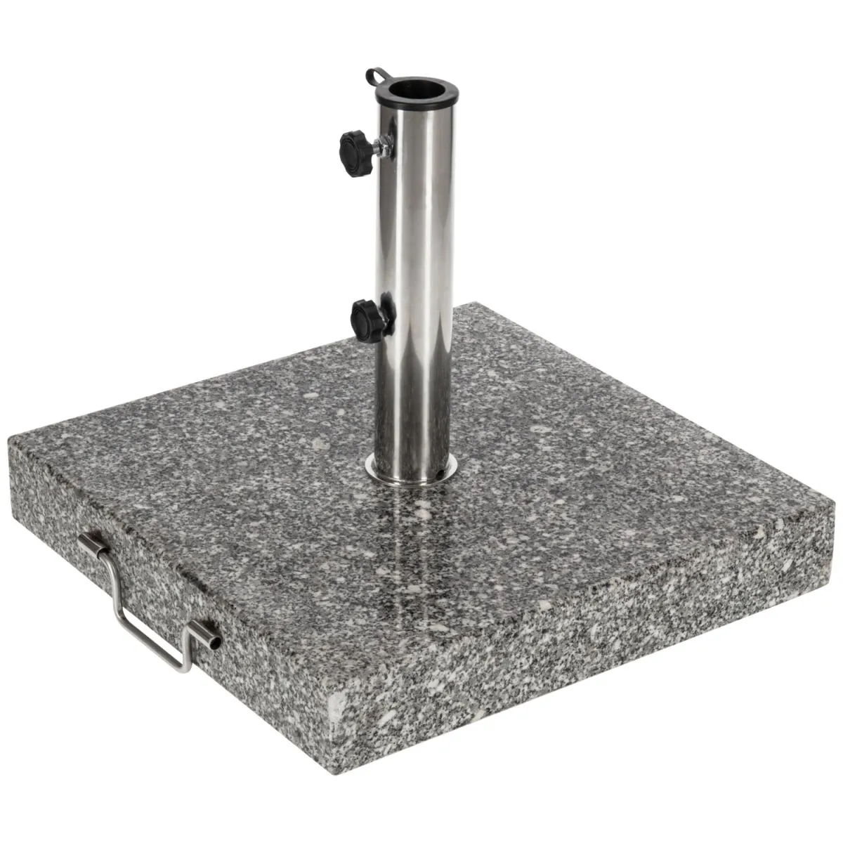 VEGA Base per ombrelloni in granito Sola; 45x45x9 cm (LxLxH); grigio; quadrata