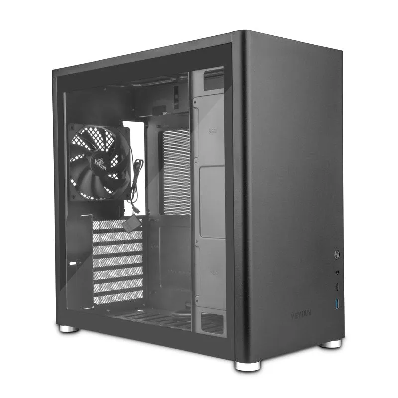 Yeyian Hussar Plus ATX Vetro temperato USB 3.2 Nero