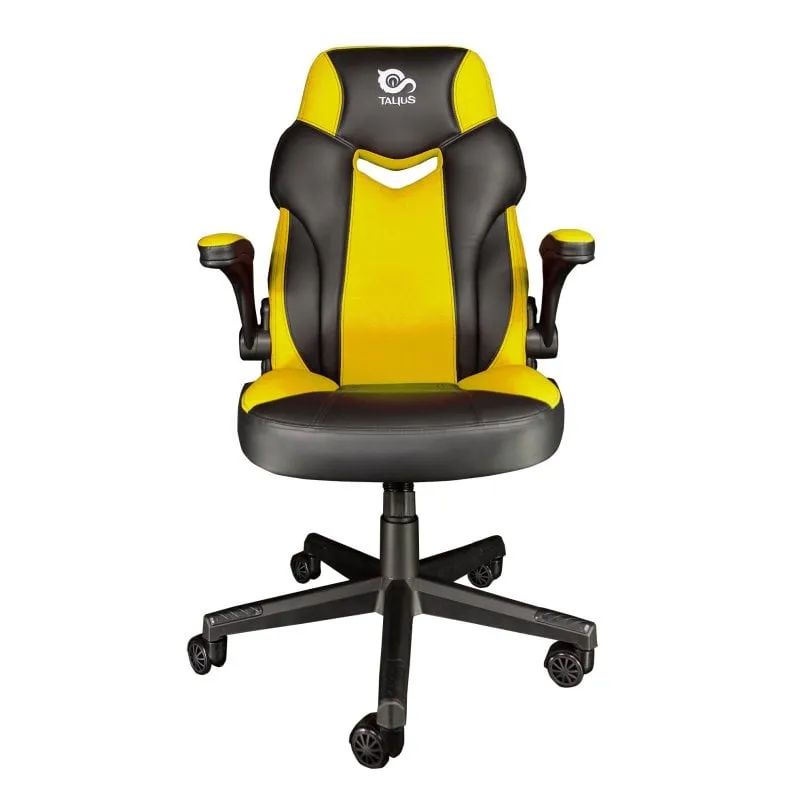 Sedia da gaming Talius Crab con braccioli pieghevoli in nylon giallo