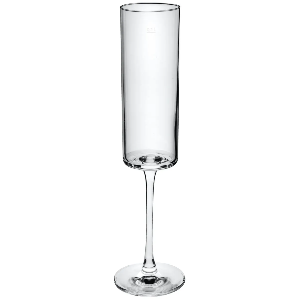 6x VEGA Flûte Lya con tacca; 170 ml, 6x6x23 cm (ØxØxH); trasparente; 0.1 l Segno di riempimento, 6 pz. / Pacco
