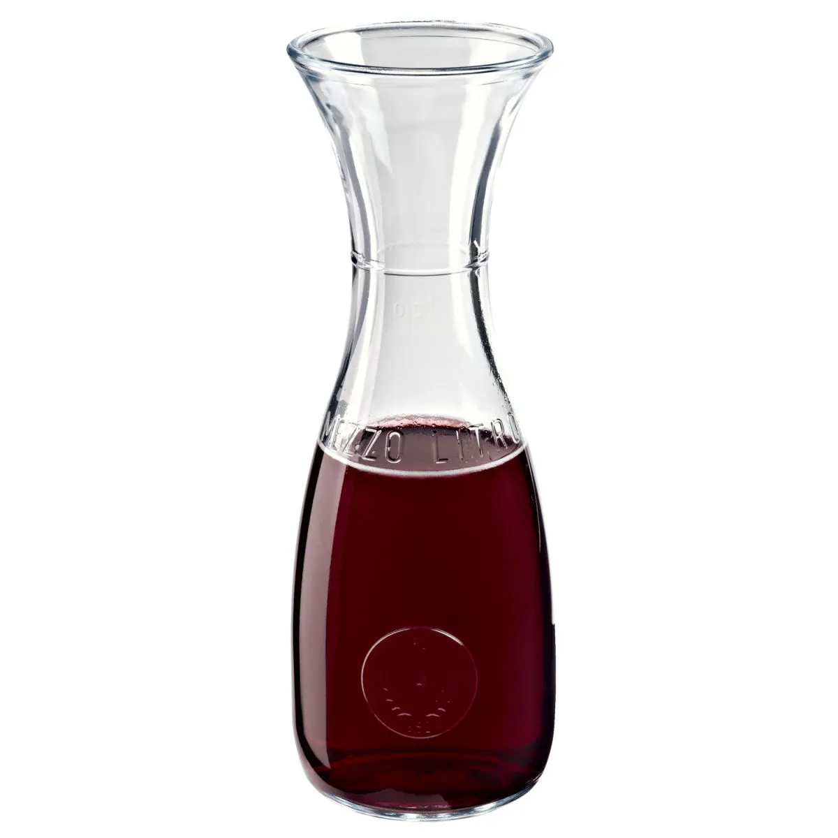 12x Bormioli Rocco Caraffa in vetro Misura; 300 ml, 6.9x19 cm (ØxH); trasparente; rotonda; 0.25 l Segno di riempimento, 12 pz. / Pacco