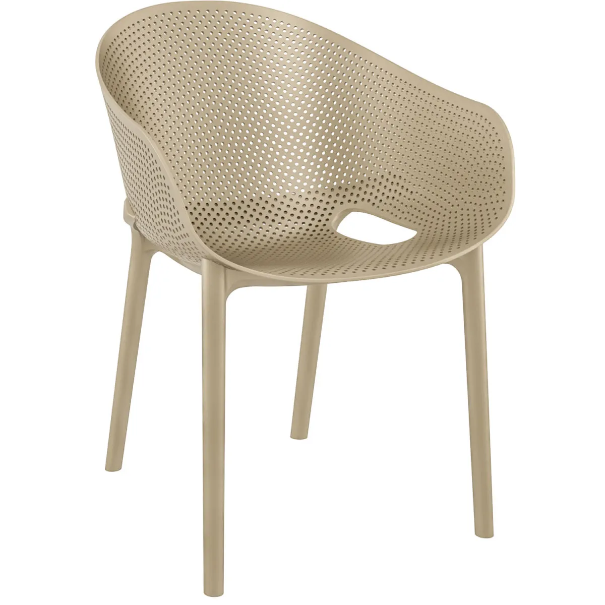 4x Siesta Sedia Sky; 54x60x81 cm (LxPxH); tortora; 4 pz. / Pacco