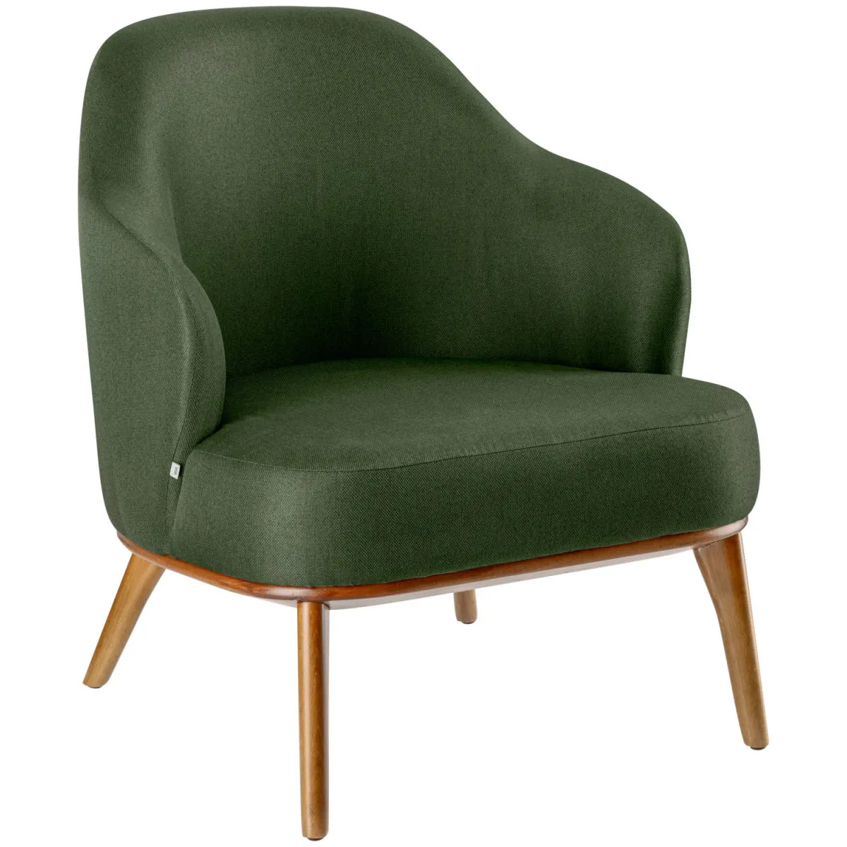 VEGA Poltrona Gustav; 70x78x79 cm (LxPxH); seduta verde, struttura marrone chiaro