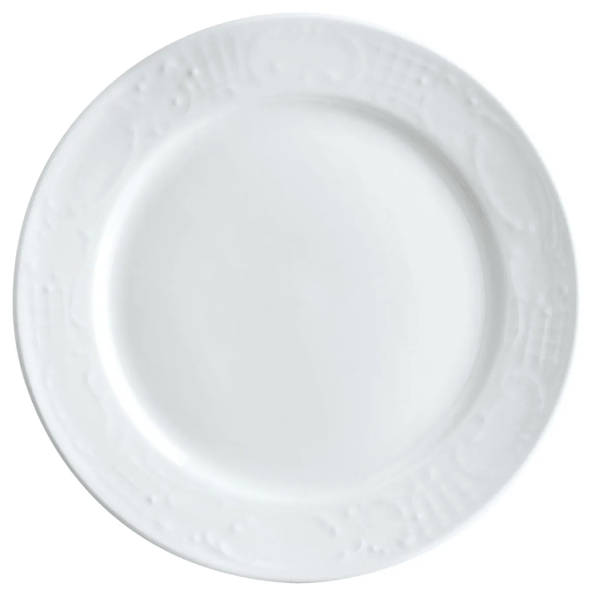 6x PULSIVA Piatto Sinfonie piano; 25 cm (Ø); bianco; rotonda; 6 pz. / Pacco