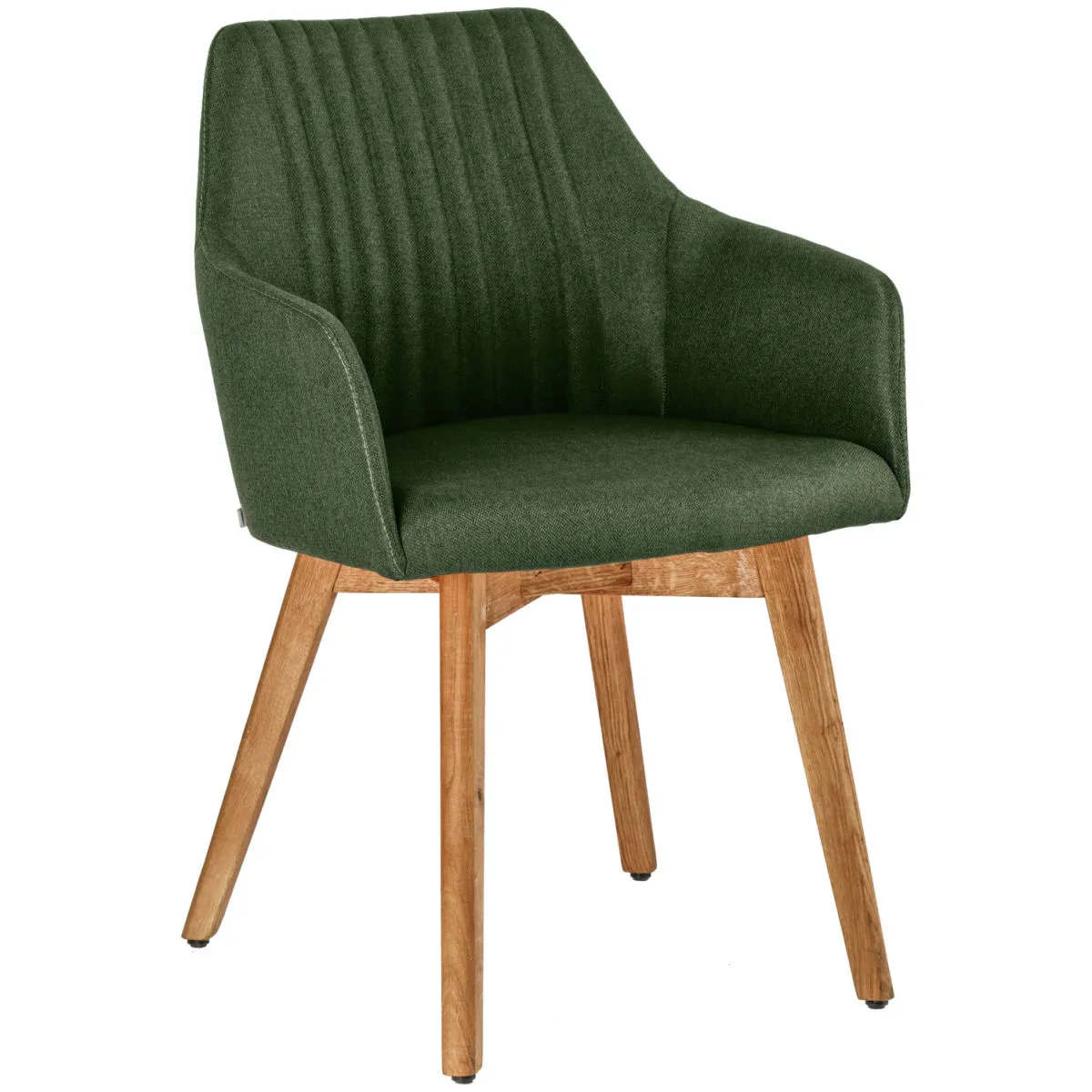 2x VEGA Poltroncina Arne; 56.5x60x85.5 cm (LxPxH); seduta verde, struttura quercia/naturale; 2 pz. / Pacco