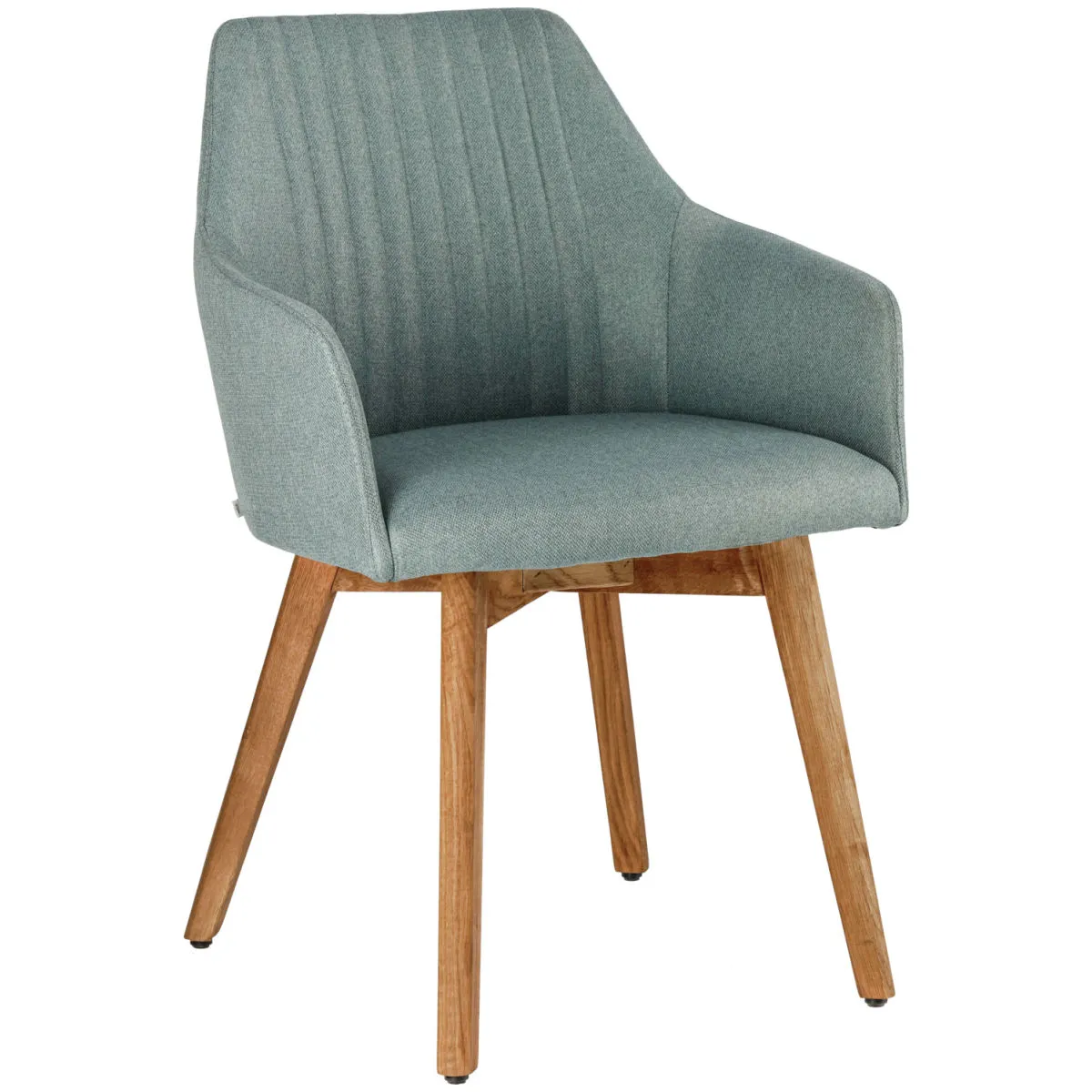2x VEGA Poltroncina Arne; 56.5x60x85.5 cm (LxPxH); seduta blu chiaro, struttura quercia/naturale; 2 pz. / Pacco