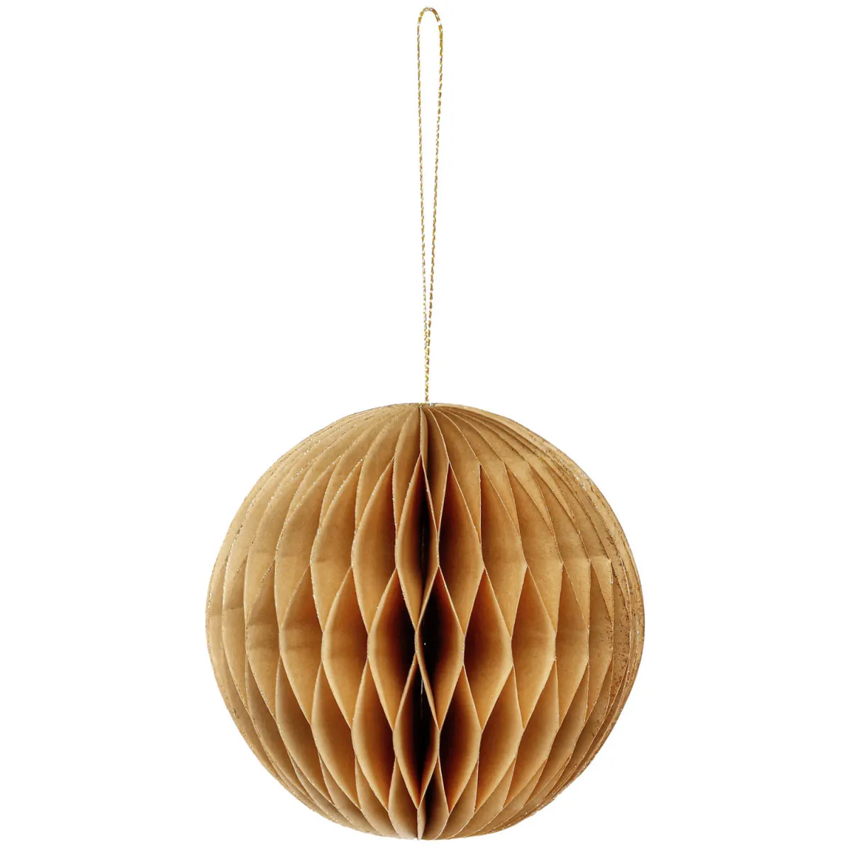 6x Palline di natale in carta origami Honoka; 10 cm (Ø); oro; 6 pz. / Pacco