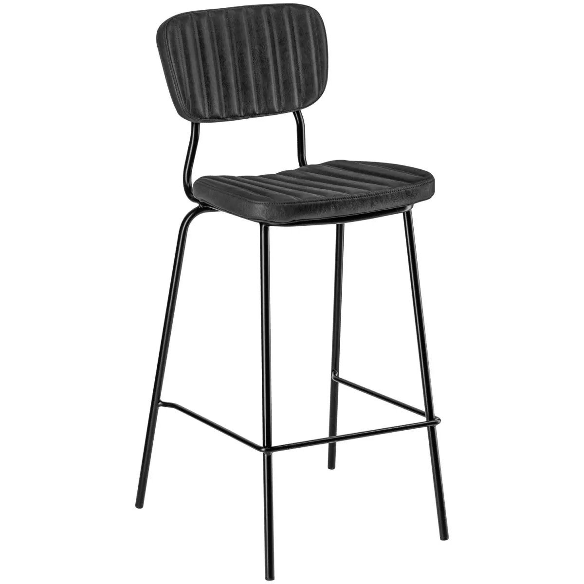 2x VEGA Sgabello Tolo; 53x53x112 cm (LxPxH); seduta nero, struttura nero; 2 pz. / Pacco