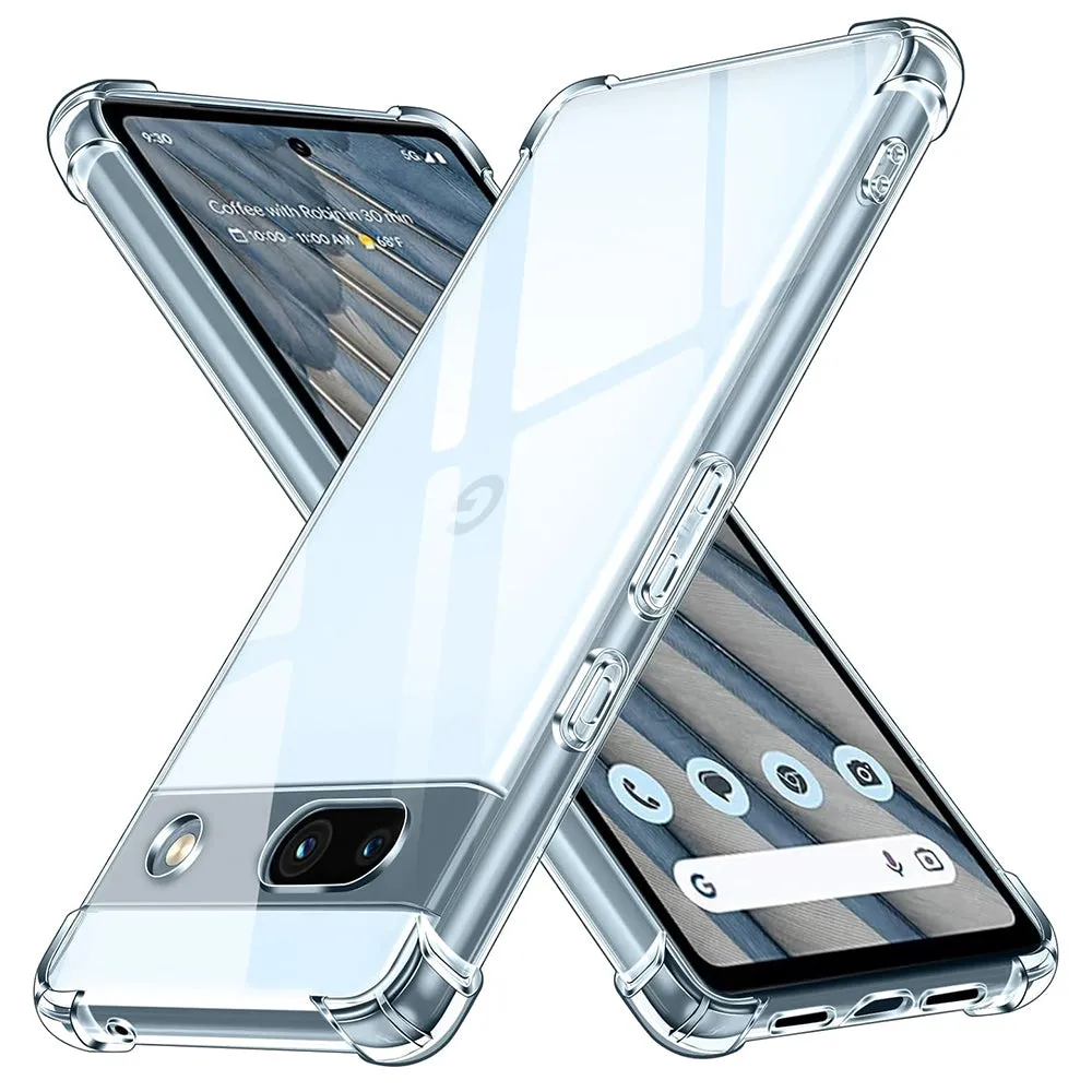 Custodia per Google Pixel 7a, Techsuit, Shockproof Clear, Trasparente