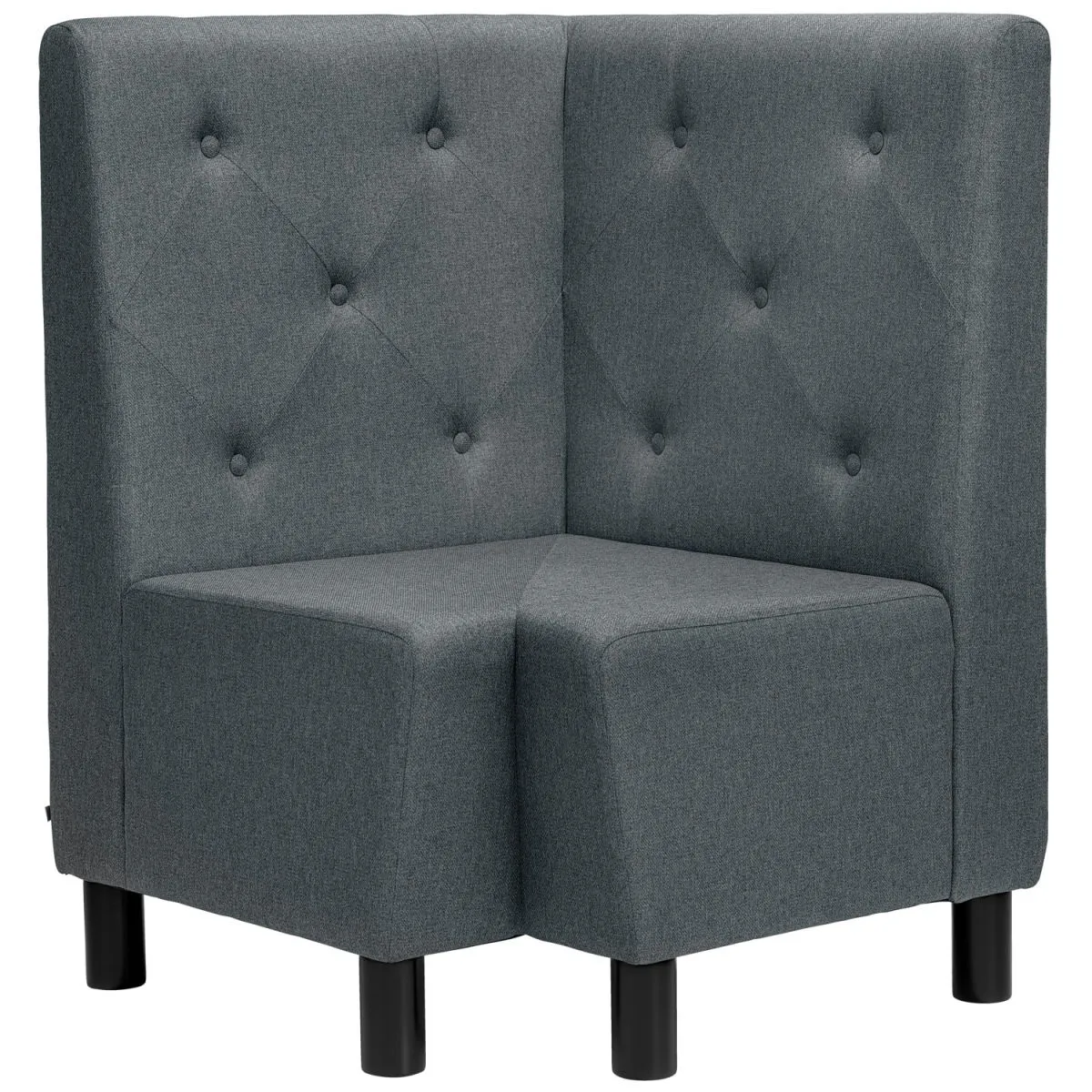 VEGA Panca ad angolo Lerida II in tessuto; 75x75x102 cm (LxPxH); antracite