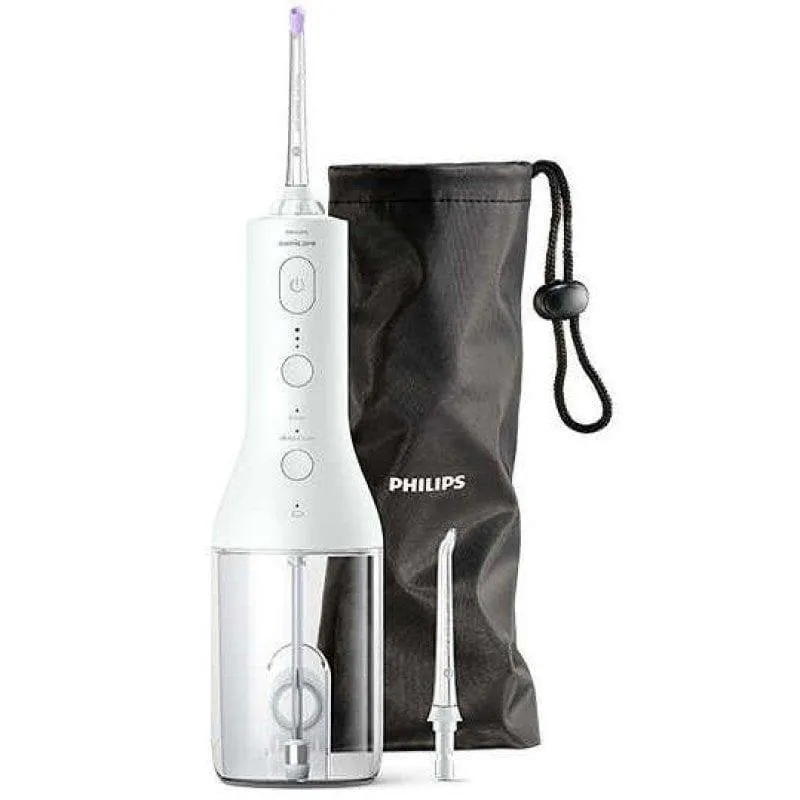 Idropulsori Philips Power Flosser 3000 Cordless Tecnologia Quad Stream 2 Ugelli 3 Velocità Serbatoio 250 ml