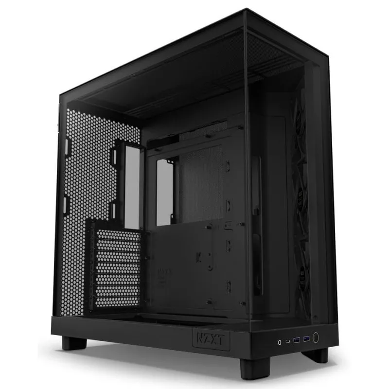 NZXT H6 Flow Mid Tower in vetro temperato USB-C nero