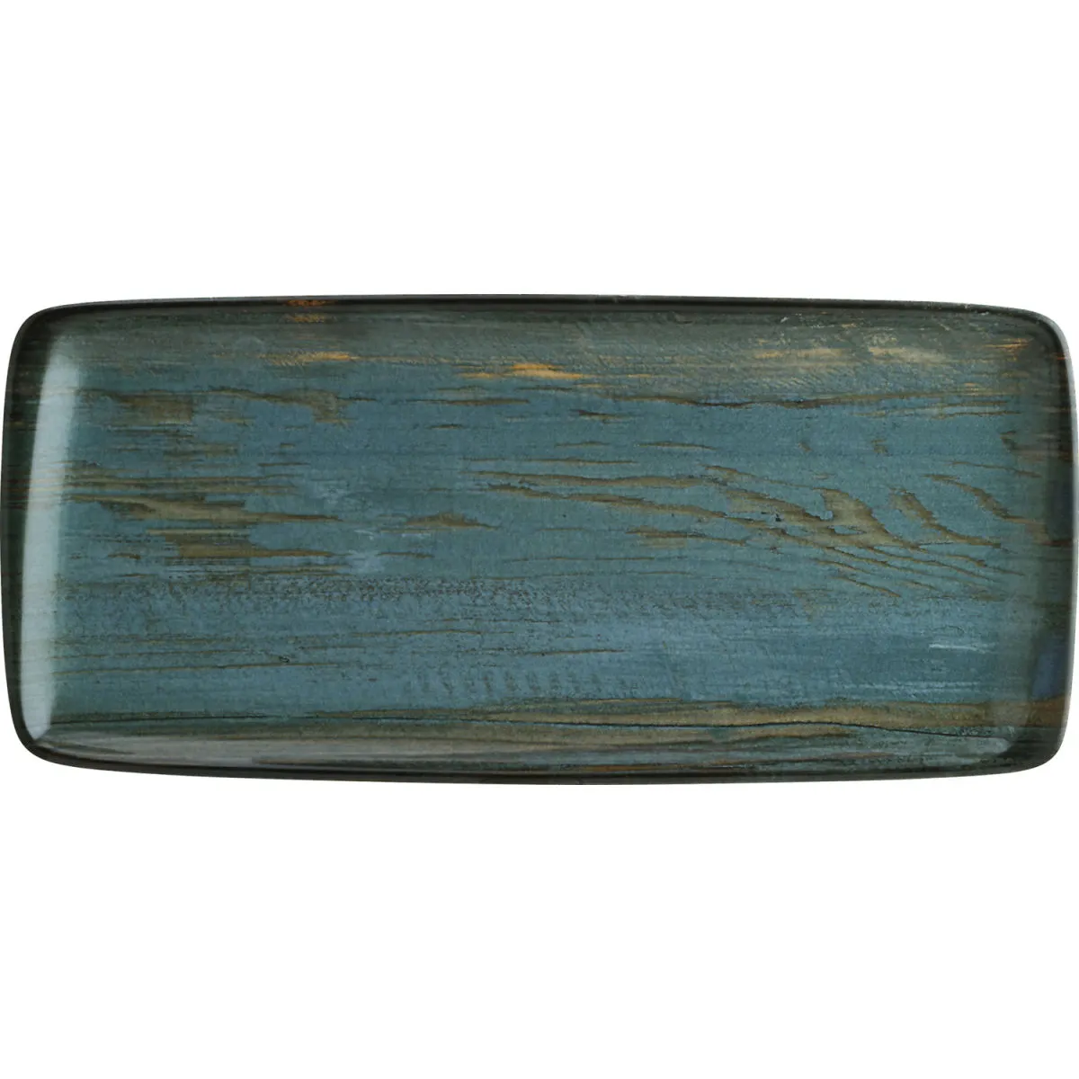 12x Bonna Piatto da portata rettangolare Madera Mint rettangolare; 34x16 cm (LxL); turchese/marrone/nero; rettangolare; 12 pz. / Pacco