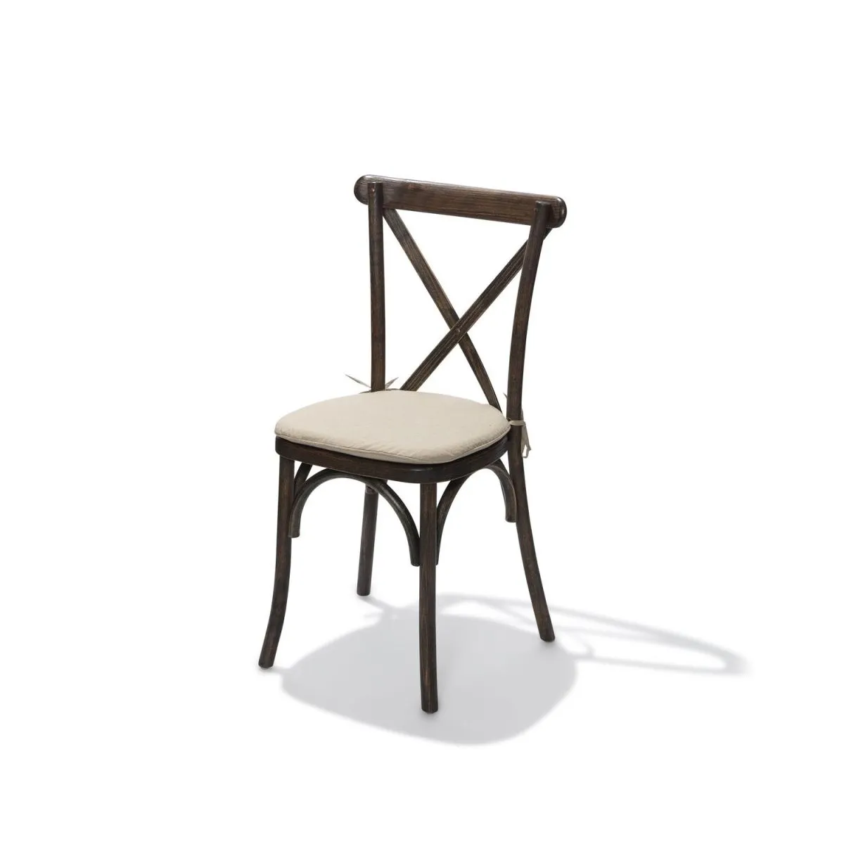 7x Feros Cuscino per sedia Crossback; 42x46x2 cm (LxLxH); ecrù; rettangolare; 7 pz. / Pacco