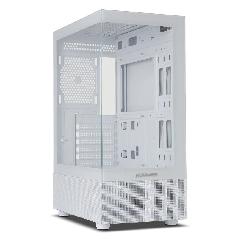 Nox Hummer Vision Midi Tower in vetro temperato USB 3.0 Bianco