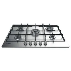 Piano cottura gas 5 zone THP 752 W IX I 1 Inox (75cm)