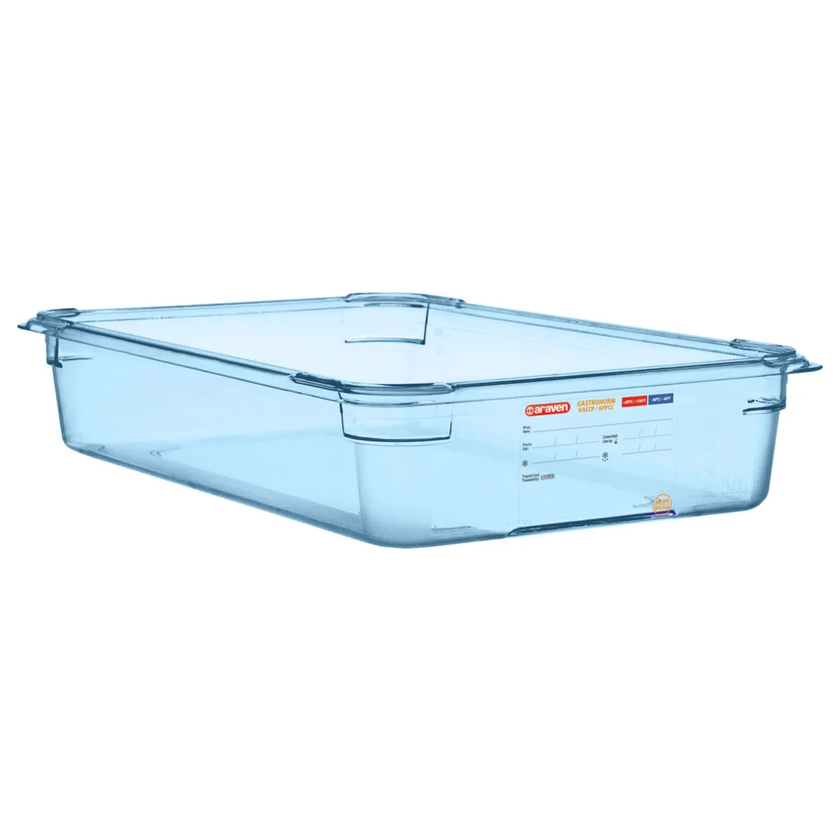 Araven Contenitore per alimenti GN 1/1 in ABS; GN 1/1, 13 l, 53x32.5x10 cm (LxLxP); blu