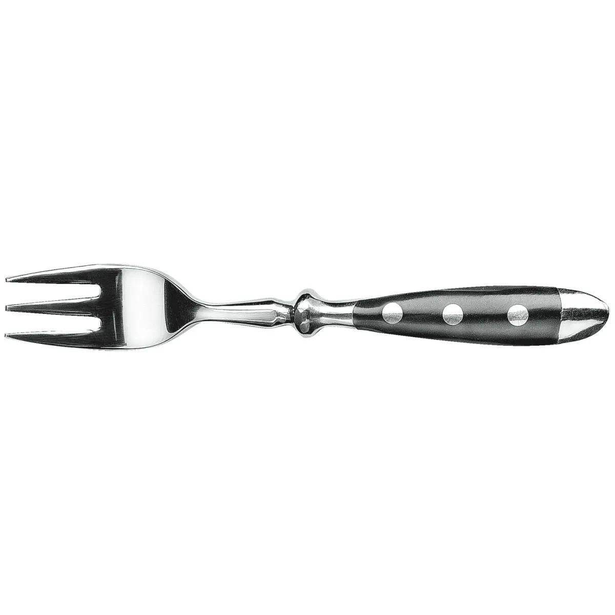 12x PULSIVA Forchetta torta Gutshof; 15.4 cm (L); argento, manico nero; 12 pz. / Pacco