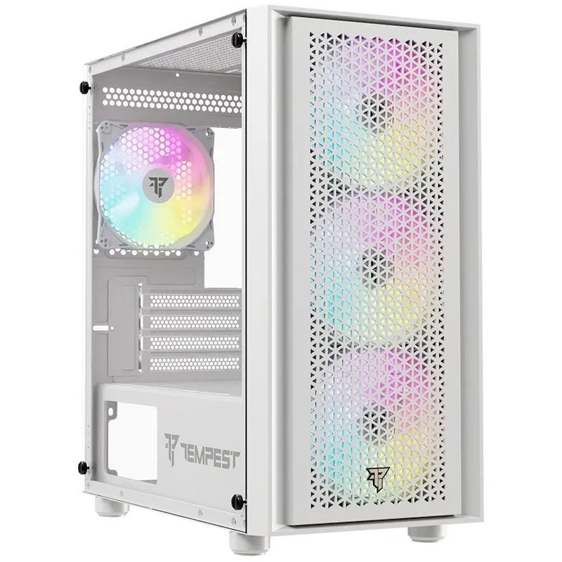 Tempest Airflow Rampart ARGB M-ATX Bianco