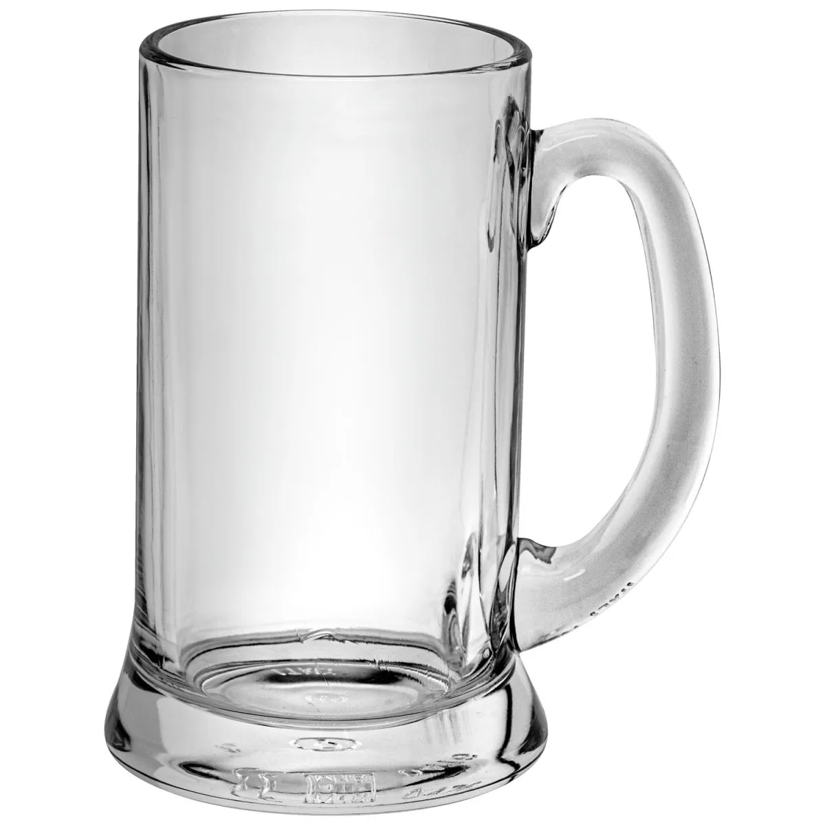 6x Borgonovo Boccale da birra Icon con marcatura; 520 ml, 8x15.5 cm (ØxH); trasparente; 0.4 l Segno di riempimento, 6 pz. / Pacco